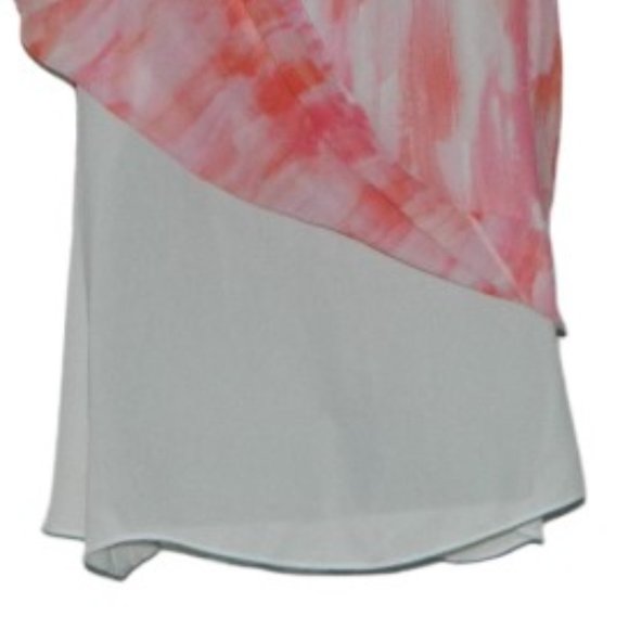 2 for/ $25 Cartise Tie Dye Sleeveless Tank Blouse Peach Pink White Size 10 - Picture 10 of 13